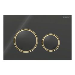 Geberit Sigma 50 (ex Sigma 21) Drückerplatte, 2-Mengen-Spülung, Round, Schwarz, Meta... GEBERIT-115652SJ1 4025410759153 (Abb. 1)