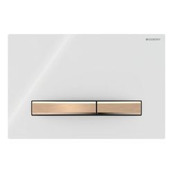 Geberit Sigma 50 Drückerplatte, 2-Mengen-Spülung, Square, Weiß, Metallfarbe Rotgold... GEBERIT-115670112 4025410759399 (Abb. 1)
