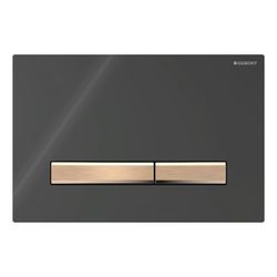 Geberit Sigma 50 Drückerplatte, 2-Mengen-Spülung, Square, Schwarz, Metallfarbe Rotgo... GEBERIT-115670DW2 4025410759535 (Abb. 1)
