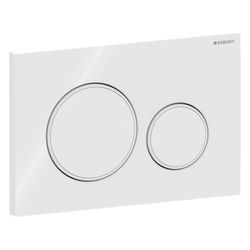 Geberit Drückerplatte Sigma20 mit 2-Mengen-Spülung, Weiß Weiß matt, 115882111... GEBERIT-115882111 4025410759849 (Abb. 1)
