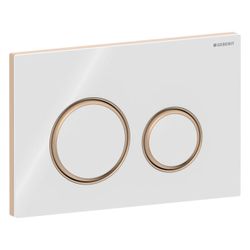 Geberit Drückerplatte Sigma50, 2-Mengen-Spülung, rund, Weiß, Metallfarbe Rotgold, Ea... GEBERIT-115650SI1 4025410759429 (Abb. 1)
