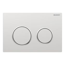 Geberit Omega 20 Drückerplatte, 2-Mengen-Spülung Mattchrom lackiert, easy-to-clean, ... GEBERIT-115085JQ1 4025410756602 (Abb. 1)