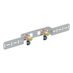 Geberit FlowFit Anschlusswinkel 90 Grad vormontiert, zweifach, abgesetzt, d 16mm, Rp... GEBERIT-619660001 4025410704429 (Abb. 1)