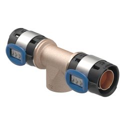 Geberit FlowFit T-Stück mit Innengewinde Bleifreier, d 25mm, Rp 3/4″, d1 25mm, Rotgu... GEBERIT-620162001 4025416605256 (Abb. 1)