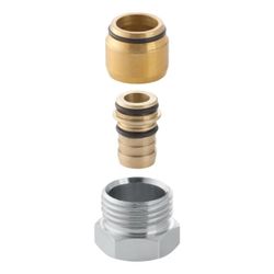 Geberit FlowFit Anschlussverschraubung mit Außengewinde Messing CW617N, d 16mm, G 1/... GEBERIT-619267221 4025416188773 (Abb. 1)