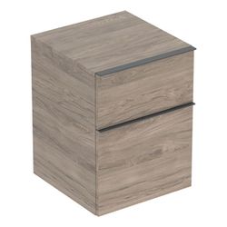 Geberit iCon Seitenschrank mit zwei Schubladen H 60cm, Nussbaum hickory Melamin Holz... GEBERIT-502315JR1 4025410942807 (Abb. 1)