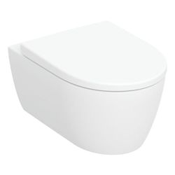 Geberit iCon Set Wand-WC Tiefspüler geschl. Form Rimfree, WC-Sitz T 53cm Absenkaut. ... GEBERIT-501664008 4025410949875 (Abb. 1)