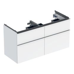 Geberit iCon Unterschrank für Doppelwaschtisch, 4 Schubladen 120x61,5cm, Weiß, lacki... GEBERIT-502309012 4025410941411 (Abb. 1)