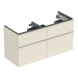 Geberit iCon Unterschrank für Doppelwaschtisch 4 Schubladen 120x615cm Sandgrau lacki... GEBERIT-502309JL1 4025410942555 (Abb. 1)