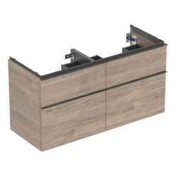 Geberit iCon Unterschrank für Doppelwaschtisch 4 Schubladen 120x615cm, Nussbaum hick... GEBERIT-502309JR1 4025410942562 (Abb. 1)