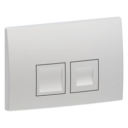 Geberit Betätigungsplatte Delta25, 2-Mengen-Spülung, Kunststoff, Mattverchromt... GEBERIT-115135465 4025410653062 (Abb. 1)