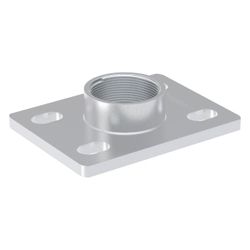 Geberit Grundplatte rechteckig, 16x12x3,6cm, G 2", Stahl, Galvanisch verzinkt... GEBERIT-362874261 4025410646132 (Abb. 1)
