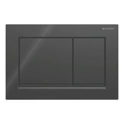 Geberit Omega 20 (ex Omega 30) Drückerplatte, 2-Mengen-Spülung Square, Schwarz/Matts... GEBERIT-115080DW1 4025410693754 (Abb. 1)
