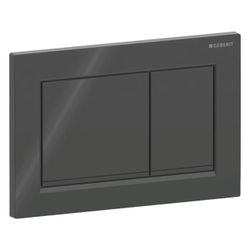 Geberit Omega20 Betätigungsplatte, Kunststoff, 2-Mengen-Spülung, Schwarz/Mattschwarz... GEBERIT-115080DW1 4025410693754 (Abb. 1)