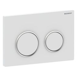 Geberit Betätigungsplatte Omega20, 2-Mengen-Spülung, 142x212x10mm, Kunststoff, Mattw... GEBERIT-115085JT1 4025410693297 (Abb. 1)