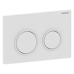 Geberit Betätigungsplatte Omega20, 2-Mengen-Spülung, Kunststoff, Weiß, Easy to Clean... GEBERIT-115085011 4025410693334 (Abb. 1)