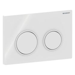 Geberit Betätigungsplatte Omega20, 2-Mengen-Spülung, 21,2x14,2x1cm, Kunststoff, Weiß... GEBERIT-115085111 4025410693310 (Abb. 1)