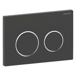 Geberit Betätigungsplatte Omega20, 2-Mengen-Spülung, 142x212x10mm, Kunststoff, Schwa... GEBERIT-115085141 4025410693358 (Abb. 1)