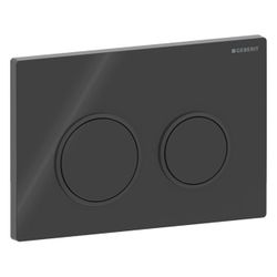 Geberit Betätigungsplatte Omega20, 2-Mengen-Spülung, Kunststoff, Schwarz/Mattschwarz... GEBERIT-115085DW1 4025410693372 (Abb. 1)