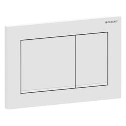 Geberit Betätigungsplatte Omega20, 2-Mengen-Spülung, Kunststoff, Weiß matt/glänzend,... GEBERIT-115080011 4025410693716 (Abb. 1)