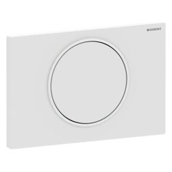 Geberit Drückerplatte Sigma10, für Spül-Stopp Spülung, rund, Weiß Weiß matt lackiert... GEBERIT-115758015 4025410693006 (Abb. 1)