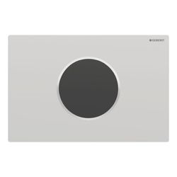 Geberit Sigma 10 WC-Steuerung elektronisch Batterie, 1-Mengen-Auslösung, mattchrom, ... GEBERIT-115908JQ6 4025410724571 (Abb. 1)