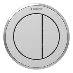 Geberit Typ 10 Fernbetätigung pneumatisch, 2-Mengen-Spülung, Möbeldrücker, Mattchrom... GEBERIT-116057JQ1 4025410740557 (Abb. 1)