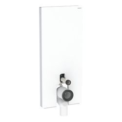 Geberit Monolith Plus Sanitärmodul für Stand-WC 114cm, Frontverkleidung Glas Weiß, S... GEBERIT-131233SI7 4025410763310 (Abb. 1)