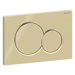 Geberit Drückerplatte Sigma01, 2-Mengen-Spülung edelmessing galvanisiert... GEBERIT-115770DT5 4025410035219 (Abb. 1)