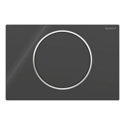 Geberit Sigma 10 Drückerplatte, für Spül-Stopp-Spülung Schwarz, Hochglanz verchromt... GEBERIT-115758KM5 4025416198000 (Abb. 1)