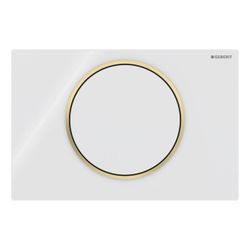 Geberit Sigma 10 Drückerplatte, für Spül-Stopp-Spülung Weiß, vergoldet... GEBERIT-115758KK5 4025416197928 (Abb. 1)