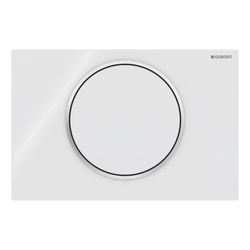 Geberit Sigma 10 Drückerplatte, für Spül-Stopp-Spülung Weiß, Hochglanz verchromt... GEBERIT-115758KJ5 4025416197898 (Abb. 1)