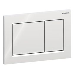 Geberit Betätigungsplatte Omega20, 2-Mengen-Spülung, 212x142x10mm, Kunststoff, Chrom... GEBERIT-115080KH1 4025416301073 (Abb. 1)