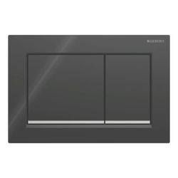 Geberit Omega 20 (ex Omega 30) Drückerplatte, 2-Mengen-Spülung Schwarz, Hochglanz ve... GEBERIT-115080KM1 4025416301141 (Abb. 1)
