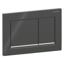 Geberit Betätigungsplatte Omega20, 2-Mengen-Spülung, Kunststoff, Schwarz/Chrom, 1150... GEBERIT-115080KM1 4025416301141 (Abb. 1)