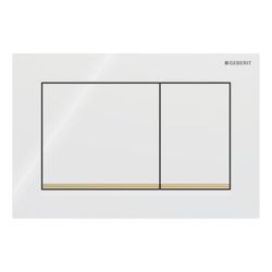 Geberit Omega 20 (ex Omega 30) Drückerplatte, 2-Mengen-Spülung Weiß, vergoldet... GEBERIT-115080KK1 4025416301172 (Abb. 1)