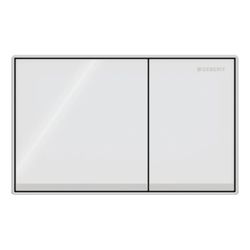 Geberit Omega 60 Drückerplatte, 2-Mengen-Spülung, Square, flächenbündig Weiß, verspi... GEBERIT-115081SI1 4025416301349 (Abb. 1)