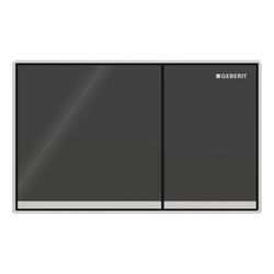 Geberit Omega 60 Drückerplatte, 2-Mengen-Spülung, Square, flächenbündig Schwarz, ver... GEBERIT-115081SJ1 4025416301370 (Abb. 1)