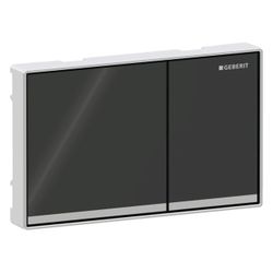 Geberit Betätigungsplatte Omega60, 2-Mengen-Spülung, flächenbündig, Zinkdruckguss/Gl... GEBERIT-115081SJ1 4025416301370 (Abb. 1)