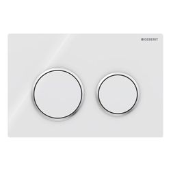 Geberit Kappa 21 Drückerplatte, 2-Mengen-Spülung Platte und Tasten, Weiß, Hochglanz ... GEBERIT-115240KJ1 4025416100256 (Abb. 1)