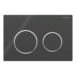 Geberit Omega 20 Drückerplatte, 2-Mengen-Spülung Schwarz, Hochglanz verchromt... GEBERIT-115085KM1 4025416310716 (Abb. 1)