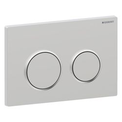 Geberit Drückerplatte Kappa 21, 2-Mengen-Spülung Platte und Tasten, Mattverchromt, H... GEBERIT-115240KN1 4025416100232 (Abb. 1)