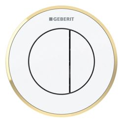 Geberit Typ 10 Fernbetätigung pneumatisch, 2-Mengen-Spülung, Unterputz-Drücker Weiß,... GEBERIT-116055KK1 4025416334767 (Abb. 1)