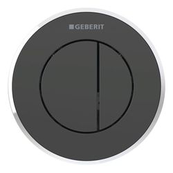 Geberit Typ 10 Fernbetätigung pneumatisch, 2-Mengen-Spülung, Unterputz-Drücker Schwa... GEBERIT-116055KM1 4025416334699 (Abb. 1)