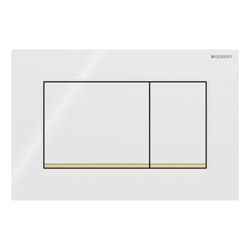 Geberit Sigma 20 (ex Sigma 30) Drückerplatte mit 2-Mengen-Spülung, Weiß, vergoldet... GEBERIT-115883KK1 4025416516767 (Abb. 1)
