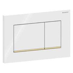 Geberit Drückerplatte Sigma20 mit 2-Mengen-Spülung, Weiß, vergoldet, 115883KK1... GEBERIT-115883KK1 4025416516767 (Abb. 1)