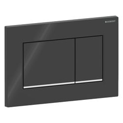 Geberit Drückerplatte Sigma20 mit 2-Mengen-Spülung, Schwarz, Hochglanz verchromt, 11... GEBERIT-115883KM1 4025416516736 (Abb. 1)
