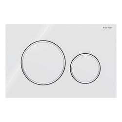 Geberit Sigma 20 Drückerplatte mit 2-Mengen-Spülung, Weiß, Hochglanz verchromt... GEBERIT-115882KJ1 4025416544562 (Abb. 1)