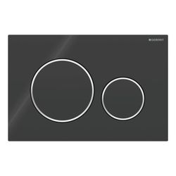Geberit Sigma 20 Drückerplatte mit 2-Mengen-Spülung, Schwarz, Hochglanz verchromt... GEBERIT-115882KM1 4025416544654 (Abb. 1)
