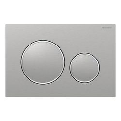 Geberit Sigma 20 Drückerplatte mit 2-Mengen-Spülung, Edelstahl gebürstet/poliert, ea... GEBERIT-115882SN1 4025416544906 (Abb. 1)
